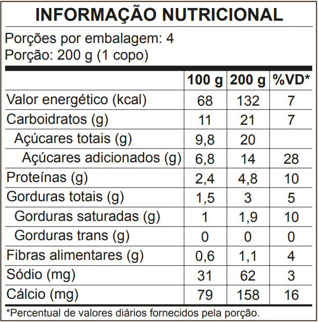 Danone Líquido Morango e Aveia 800g