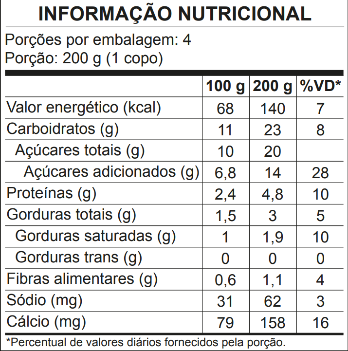 Danone Líquido Banana, Mel e Aveia 800g