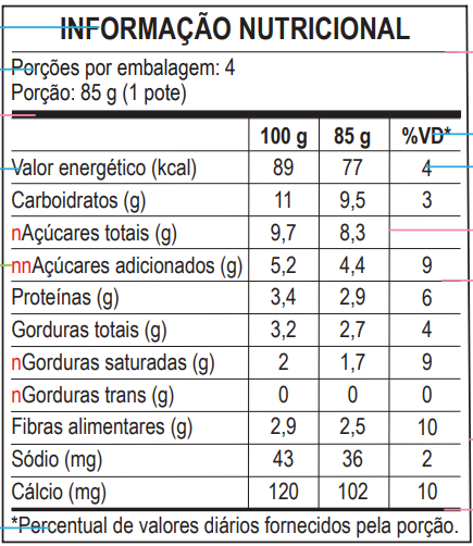 Danone Polpa Original com Aveia 340g 
